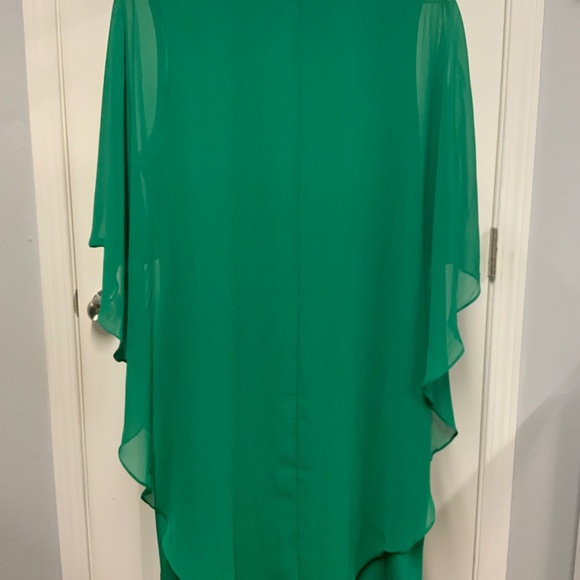Glamour Nights Green Chiffon Overlay Dress – Size 16 – NWT - Picture 8 of 11